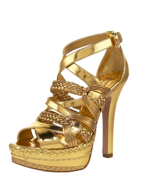 prada gold metallic sandals|prada chunky heel sandal.